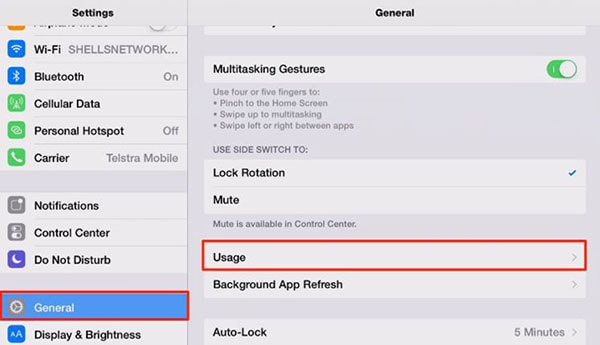 ipad memory usage