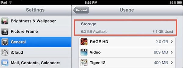 ipad memory usage