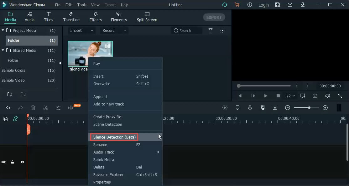 get silence detection option