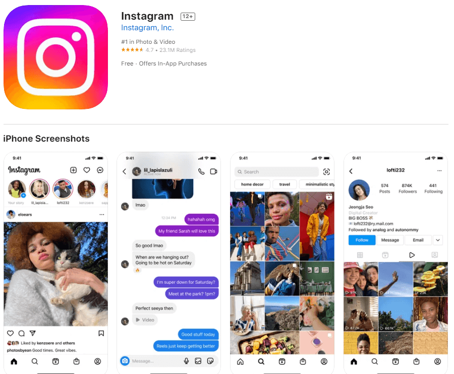 instagram app