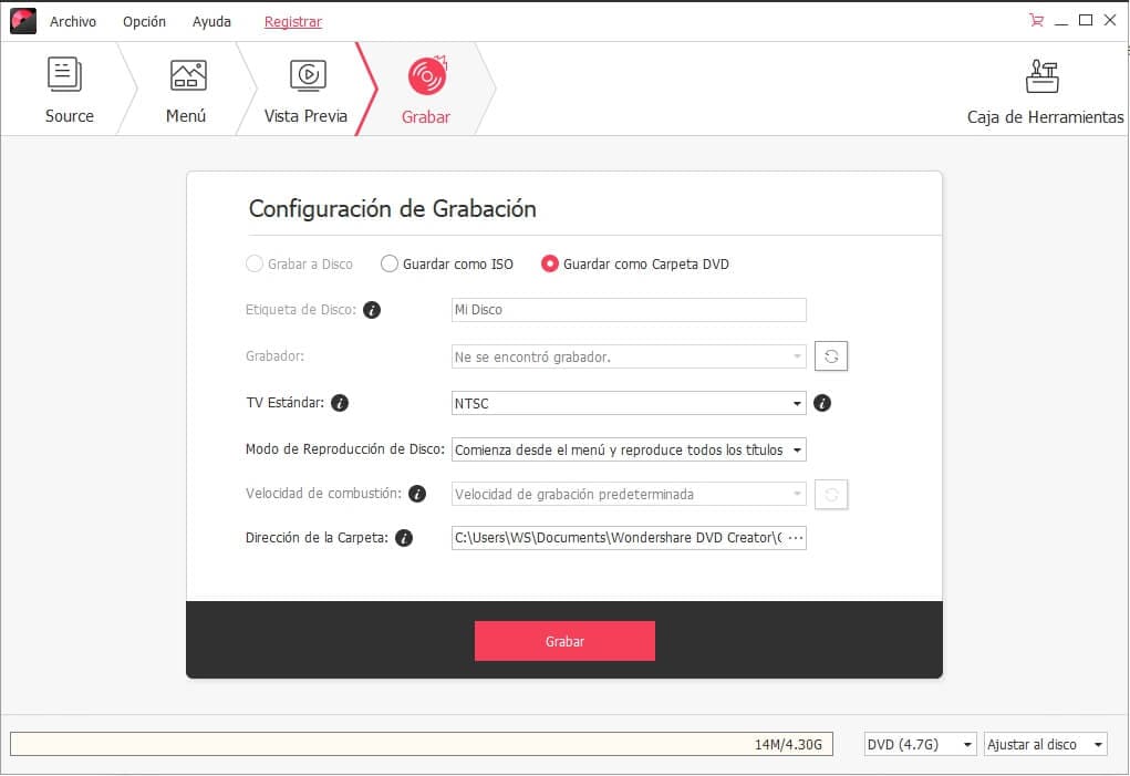 grabar videos a dvd