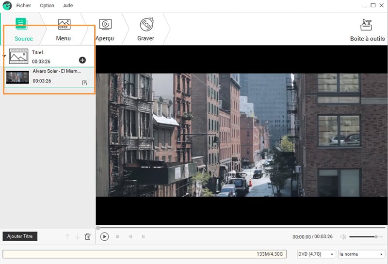 ajouter un menu dvd