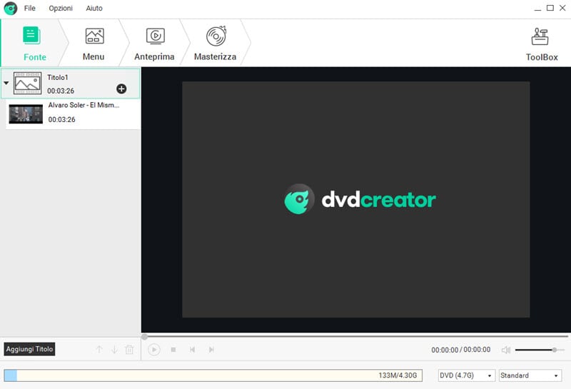 aggiungere un menu dvd