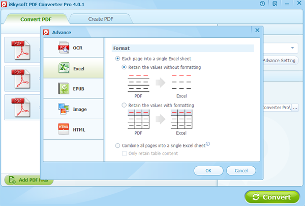 iSkysoft software pdf in excel 
