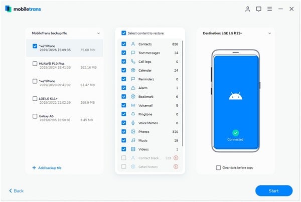 transferir datos de un teléfono a otro