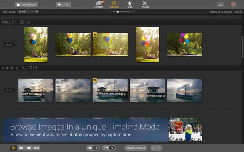 snapselect timeline