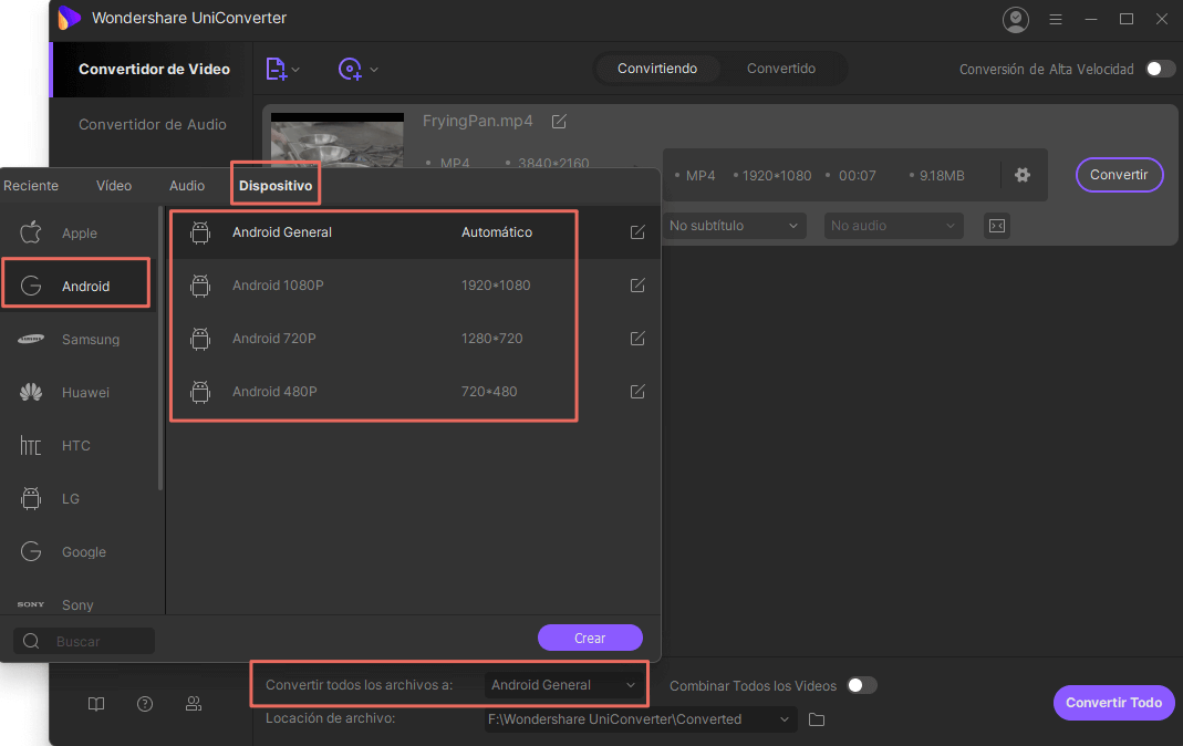 choose targeted files