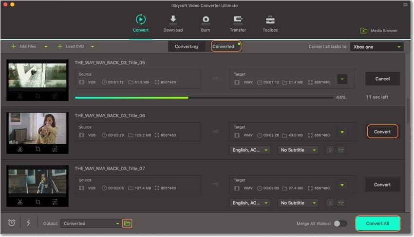 convert dvd to xbox one