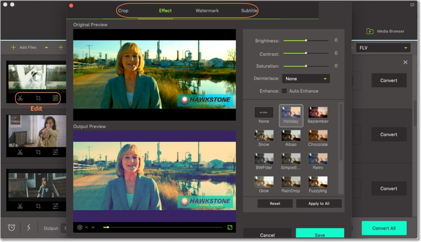 edit dvd on iskysoft dvd to flv converter