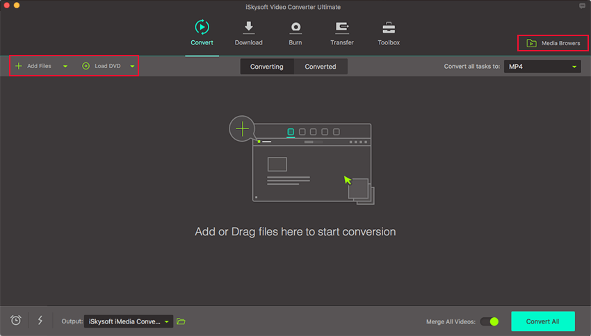 Import videos to iSkysoft video converter