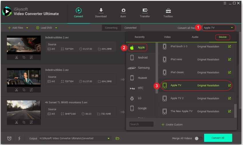 select output format