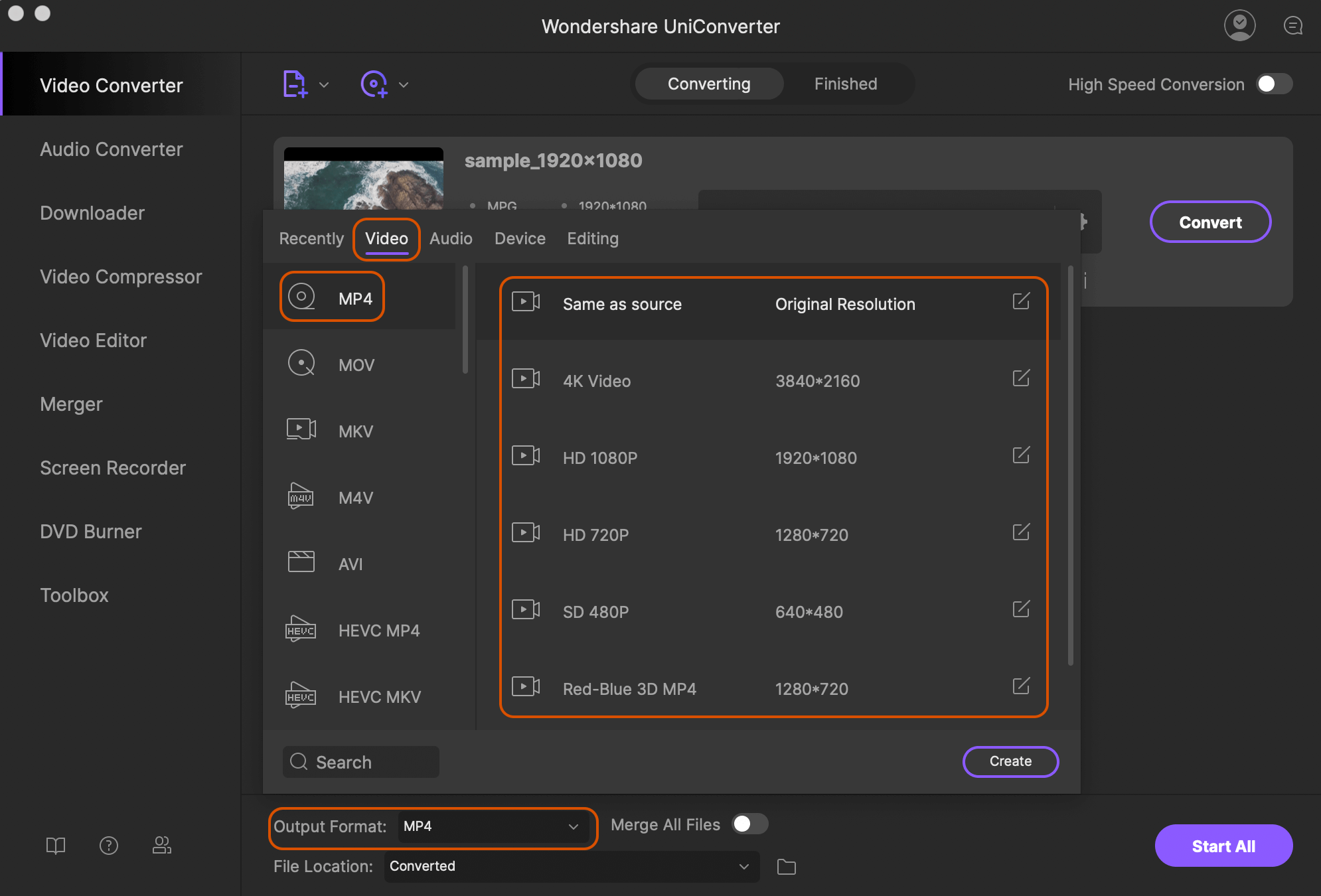 convert mpg to mp4