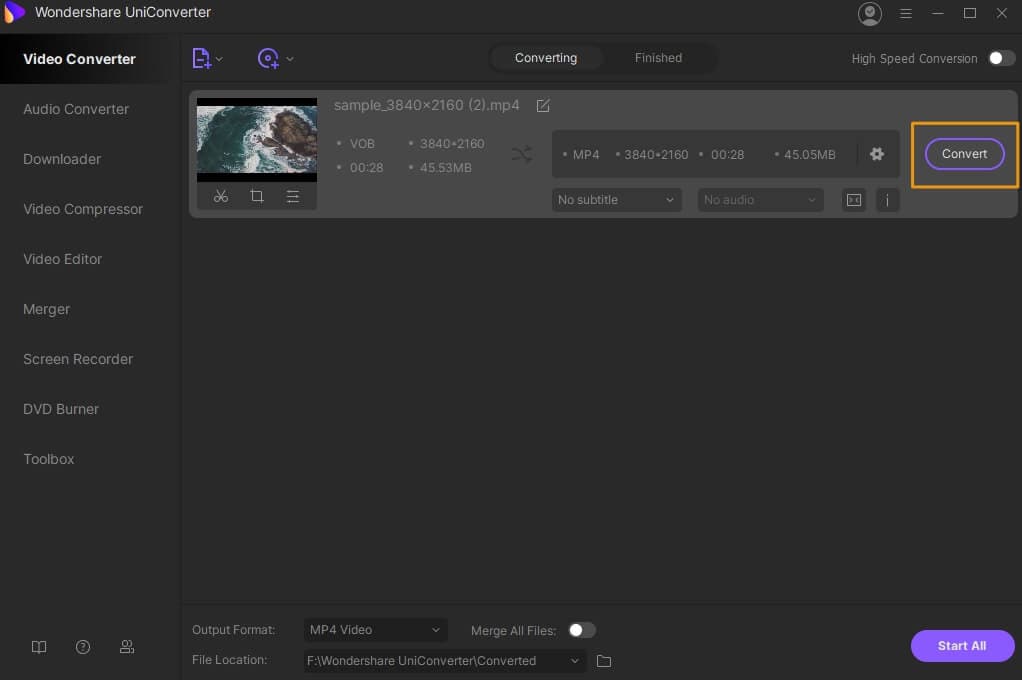 convertir vob en mp4