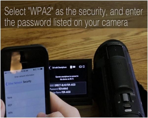 connect the SSID in camera