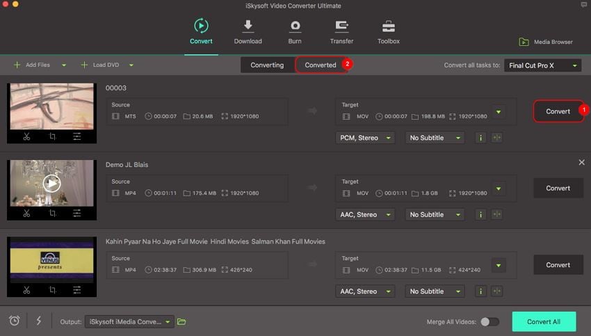 start convert avchd to final cut pro