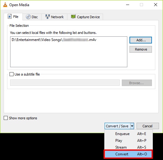 resize mp4 with vlc step 3