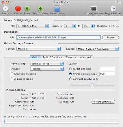 handbrake flv to mp4